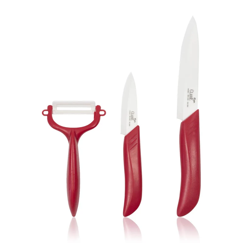 Coltelli in Ceramica Set 3 Pz Coltelli Ceramica Frutta e Verdura