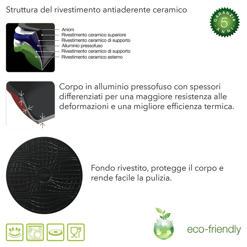Padella Antiaderente Ceramica cm 30
