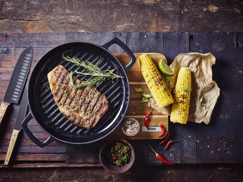 BEKA Gusseisen Grillpfanne NORI 28 cm Emaille