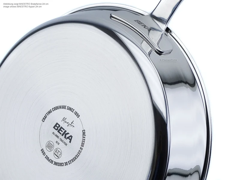 BEKA Bratpfanne MAESTRO 28 cm Edelstahl Pfanne unbeschichtet