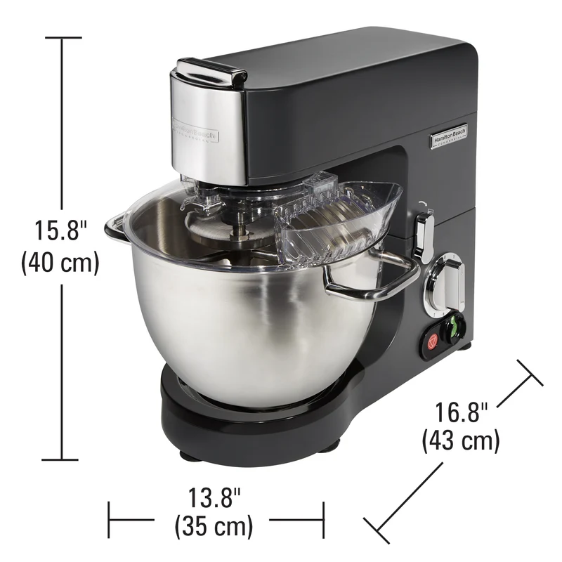Ⓜ️🔵🔵🔵 Hamilton Beach commercial CPM800-CE - Impastatrice planetaria PROFESSIONALE, 8 kg, 1500W, corpo in alluminio pressofuso, accessori inox