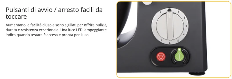 Ⓜ️🔵🔵🔵 Hamilton Beach commercial CPM800-CE - Impastatrice planetaria PROFESSIONALE, 8 kg, 1500W, corpo in alluminio pressofuso, accessori inox