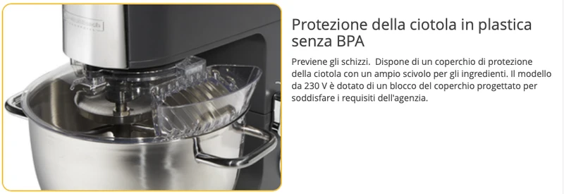 Ⓜ️🔵🔵🔵 Hamilton Beach commercial CPM800-CE - Impastatrice planetaria PROFESSIONALE, 8 kg, 1500W, corpo in alluminio pressofuso, accessori inox