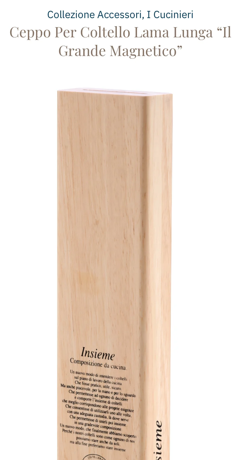 Coltellerie Berti ceppo magnetico singolo Large
