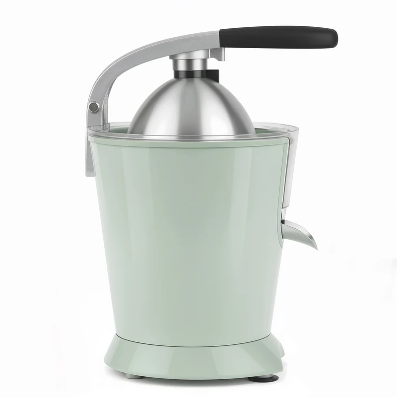 Ⓜ️🔵🔵🔵 SWEISS ZEST7 - Spremiagrumi elettrico di altissima qualità, SENZA BPA GARANTITO, corpo in acciaio inox, rivestimento VERDE RETRÒ, lavabile in LAVASTOVIGLIE, con BRACCIO IN ACCIAIO INOX ROBUSTISSIMO