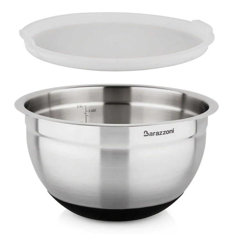 Bowl acciaio inox e silicone con coperchio