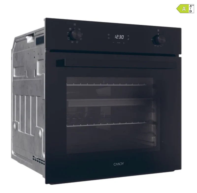 Ⓜ️🔵🔵🔵 CANDY FMBC 565 Pizza - [📦🚨Spedizione immediata!🚚💨] Forno elettrico da incasso con Funzione Pizza, Ventilato, 65 litri, Contenuti Extra in App, Classe A+, Nero, L x P x A (mm) 595 x 595 x 568