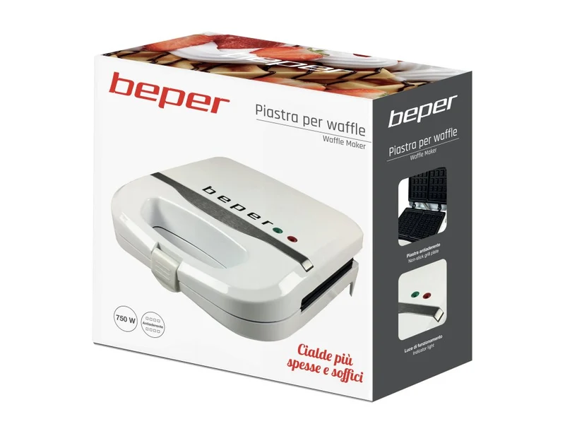 Ⓜ️🔵🔵🔵 Beper BT.605 - [📦🚨Spedizione immediata!🚚💨] Piastra doppia per waffle quadrati