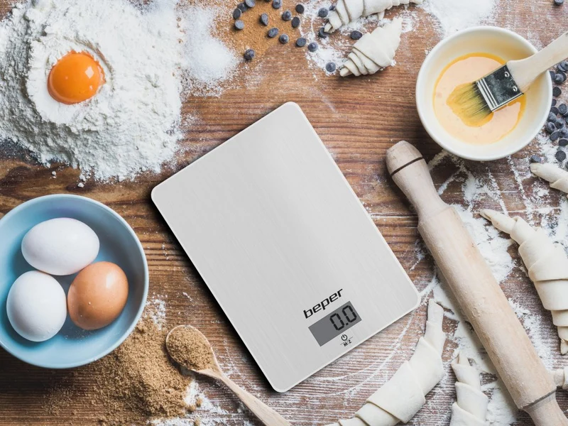 Ⓜ️🔵🔵🔵 Beper 90.131 - [📦🚨Spedizione immediata!🚚💨] Bilancia da cucina elettronica, Acciaio Inox
