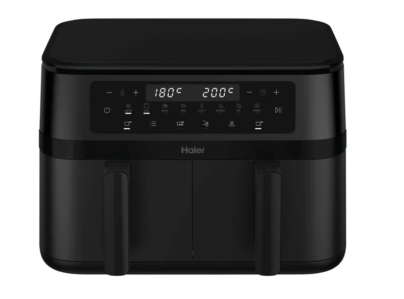 Ⓜ️🔵🔵🔵 Haier HAF3AD 011 - [📦🚨Spedizione immediata!🚚💨] Friggitrice ad aria a doppio cestello Capacità massima 11 L, Potenza 3000W, 8 funzioni in 1, LAVABILE IN LAVASTOVIGLIE