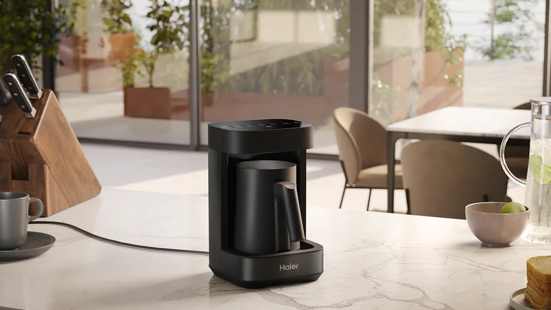 Ⓜ️🔵🔵🔵 Haier HMB5A 011 - [📦🚨Spedizione immediata!🚚💨] Multi Beverage (caffè, infusi, tè, montalatte, cioccolata, latte, orzo) I-Master Serie 5 Nero, Salvaspazio 3 in 1, 6 programmi automatici