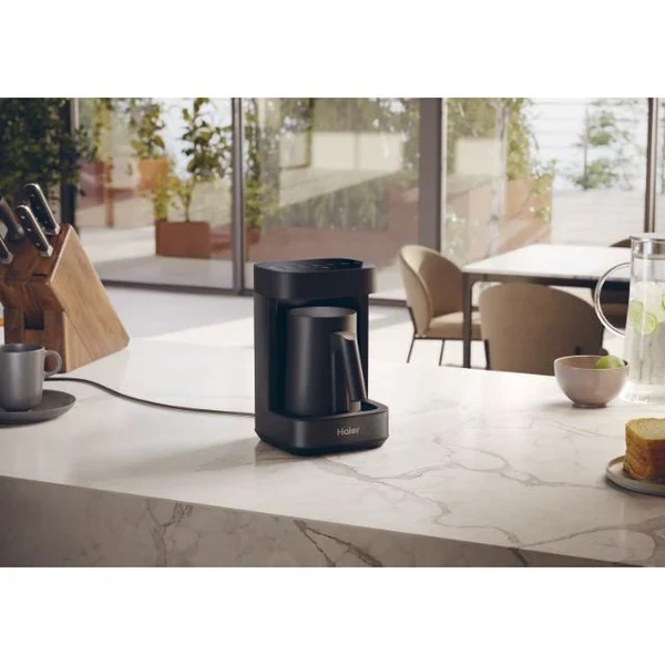 Ⓜ️🔵🔵🔵 Haier HMB5A 011 - [📦🚨Spedizione immediata!🚚💨] Multi Beverage (caffè, infusi, tè, montalatte, cioccolata, latte, orzo) I-Master Serie 5 Nero, Salvaspazio 3 in 1, 6 programmi automatici