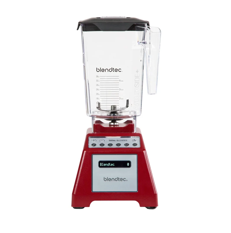Ⓜ️🔵🔵🔵 BLENDTEC Total Blender Red - Frullatore professionale ad altissime prestazioni, caraffa in Tritan da 1100 ml, senza BPA (BPA FREE), colore rosso, GARANZIA 8 ANNI del produttore INCLUSA, potenza 1560 W, LAVABILE IN LAVASTOVIGLIE