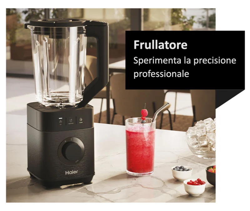 Ⓜ️🔵🔵🔵 Haier HBL5B2 011 - [📦🚨Spedizione immediata!🚚💨] Frullatore I-Master Serie 5, Obsidian Grey, SENZA BPA, 6 lame in acciaio inox, Caraffa in vetro da 2 litri, 3 programmi