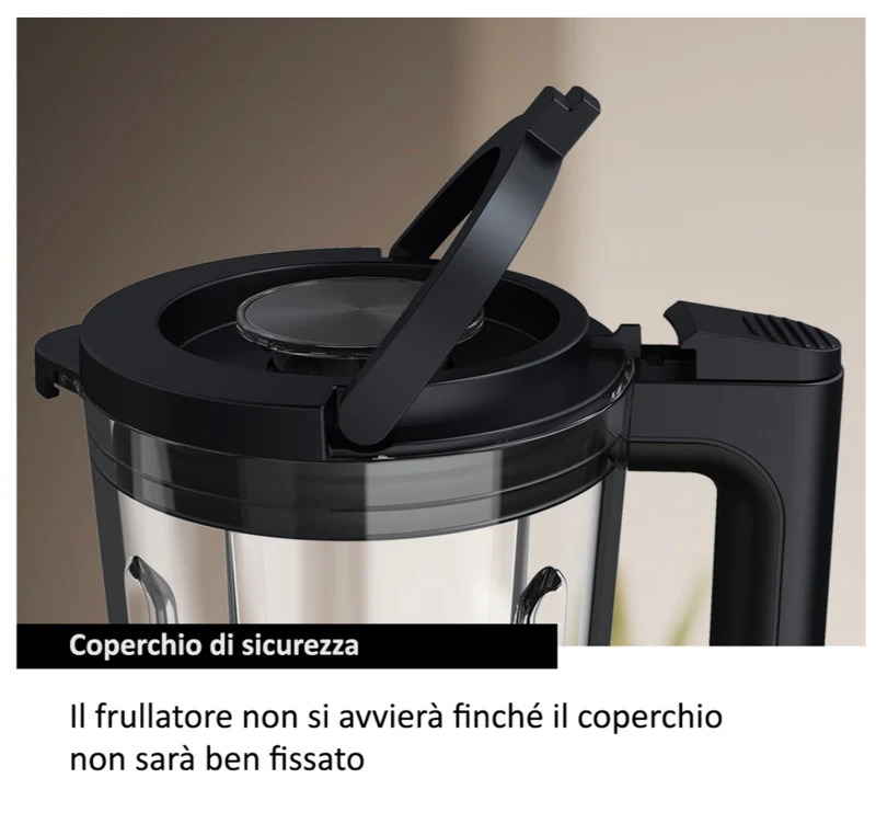 Ⓜ️🔵🔵🔵 Haier HBL5B2 011 - [📦🚨Spedizione immediata!🚚💨] Frullatore I-Master Serie 5, Obsidian Grey, SENZA BPA, 6 lame in acciaio inox, Caraffa in vetro da 2 litri, 3 programmi