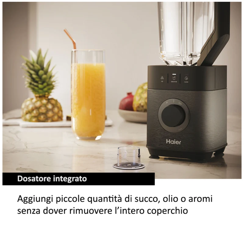Ⓜ️🔵🔵🔵 Haier HBL5B2 011 - [📦🚨Spedizione immediata!🚚💨] Frullatore I-Master Serie 5, Obsidian Grey, SENZA BPA, 6 lame in acciaio inox, Caraffa in vetro da 2 litri, 3 programmi