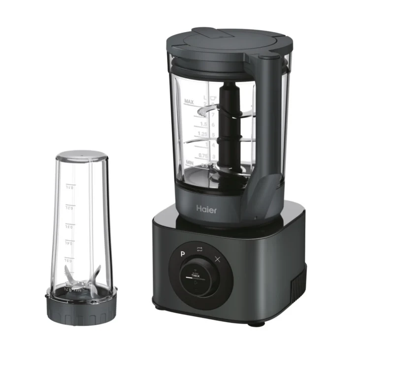 Ⓜ️🔵🔵🔵 Haier HBL7W5 011 - [📦🚨Spedizione immediata!🚚💨] Frullatore I-Master Serie 7, Obsidian Grey, 6 lame in acciaio inox, 2 litri, caraffa in Tritan (senza BPA, BPA FREE), con lame impastatrici, anche per cibi caldi, lavabile in lavastoviglie