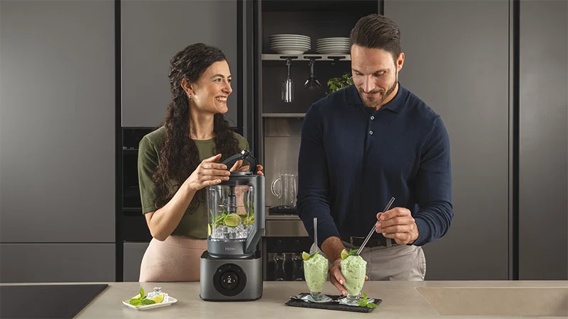 Ⓜ️🔵🔵🔵 Haier HBL7W5 011 - [📦🚨Spedizione immediata!🚚💨] Frullatore I-Master Serie 7, Obsidian Grey, 6 lame in acciaio inox, 2 litri, caraffa in Tritan (senza BPA, BPA FREE), con lame impastatrici, anche per cibi caldi, lavabile in lavastoviglie
