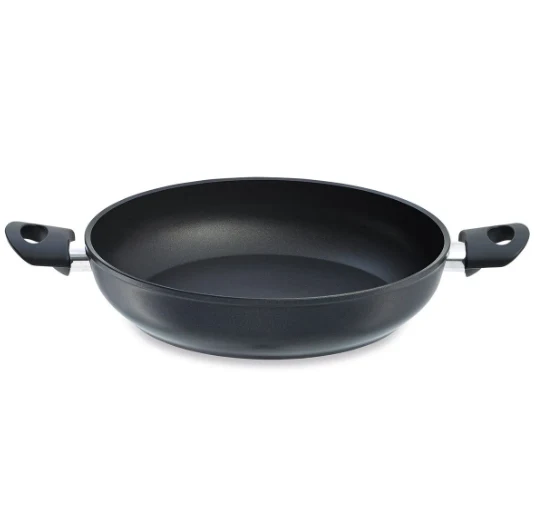 Ⓜ️🔵🔵🔵 Fissler Tegame - Tegame, Serie Cenit, Capacità 3.1 Litri, Diametro 28 cm, Manici in plastica ergonomici, Alluminio, Antiaderente