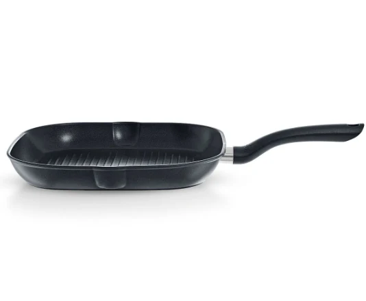 Ⓜ️🔵🔵🔵 Fissler Griglia quadrata - Griglia, Serie Cenit, Capacità 2.1 Litri, Diametro 28x28 cm, Alluminio, Impugnatura ergonomica, Rivestimento antiaderente a 3 strati