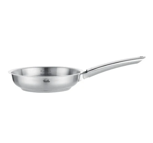 Ⓜ️🔵🔵🔵 Fissler Padella - Padella, Serie Pure Collection, Capacità 1.3 Litri, Diametro 20 cm, Acciaio inox satinato (esterna)/ Acciaio inox lucidato (interna), Manico in acciaio inox lucidato, Fondo Superthermic