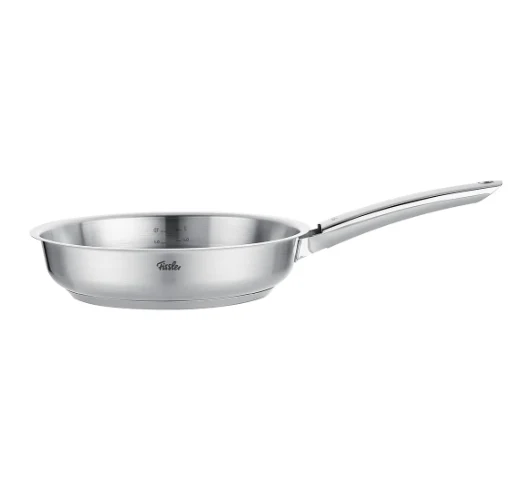 Ⓜ️🔵🔵🔵 Fissler Padella - Padella, Serie Pure Collection, Capacità 2 Litri, Diametro 24 cm, Acciaio inox satinato (esterno)/ Acciaio inox lucidato (interno), Manici in acciaio inox lucidato, Fondo Superthermic
