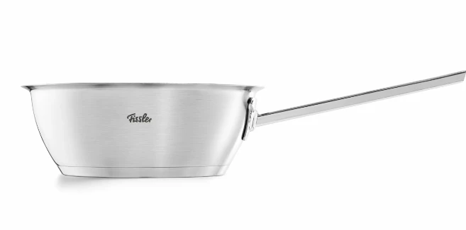 Ⓜ️🔵🔵🔵 Fissler Padella Conica - Padella conica, Serie Original-Profi Collection, Capacità 1.9 Litri, Diametro 20 cm, Acciaio inox satinato (esterna)/ Acciaio inox lucidato (interna), Manico acciaio inox 18/10 satinato con occhiello, Fondo Fissler CookStar