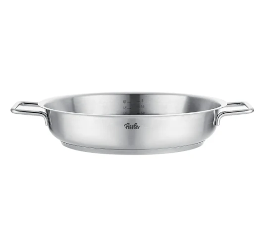 Ⓜ️🔵🔵🔵 Fissler Tegame - Tegame, Serie Pure Collection, Capacità 3 Litri, Diametro 28 cm, Acciaio inox satinato (esterna)/ Acciaio inox lucidato (interna), Manici acciaio inox lucidato, Fondo Superthermic