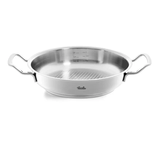 Ⓜ️🔵🔵🔵 Fissler Tegame - Tegame, Serie Original-Profi Collection, Capacità 2 Litri, Diametro 24 cm, Acciaio inox satinato (esterna)/ Acciaio inox lucidato (interna), Manici ergonomici, Fondo Fissler CookStar