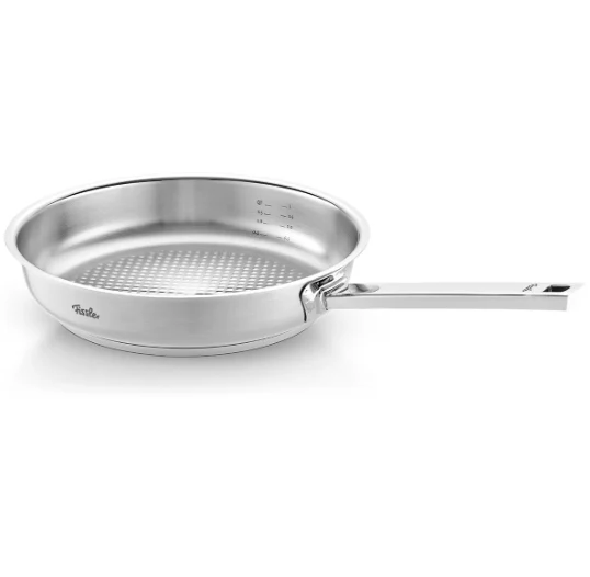 Ⓜ️🔵🔵🔵 Fissler Padella - Padella, Serie Original-Profi Collection, Capacità 3 Litri, Diametro 28 cm, Acciaio inox, Manico in acciaio inox 18/10 satinato con occhiello