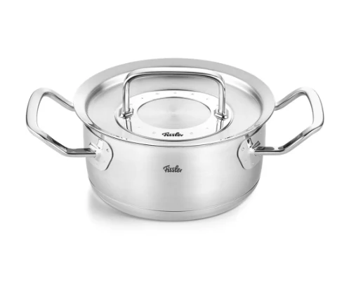 Ⓜ️🔵🔵🔵 Fissler Casseruola - Casseruola, Serie Original-Profi Collection, Capacità 1.4 Litri, Diametro 16 cm, Acciaio inox satinato (esterna)/ Acciaio inox lucidato (interna), Manici ergonomici, Coperchio in metallo, Fondo Fissler CookStar