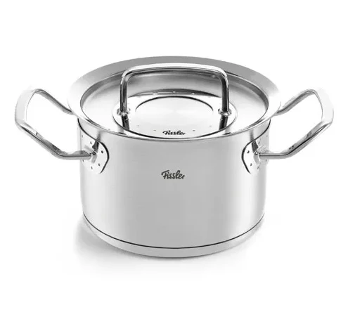 Ⓜ️🔵🔵🔵 Fissler Pentola - Pentola, Serie Original-Profi Collection, Capacità 2.1 Litri, Diametro 16 cm, Acciaio inox satinato (esterna)/ Acciaio inox lucidato (interna), Manici ergonomici, Coperchio in metallo, Fondo Fissler CookStar