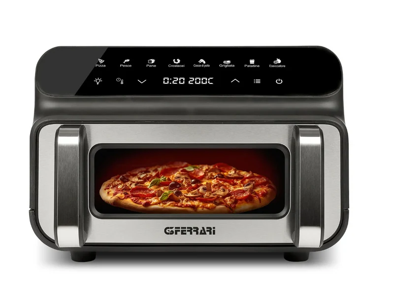 Ⓜ️🔵🔵🔵 G3FERRARI Friggisano BBQ - [📦🚨Spedizione immediata!🚚💨] Friggitrice ad aria con funzione barbecue, essiccatore, pizza, forno, pane, grigliata e molto altro! BPA e PFOSA safe, con ricettario cartaceo incluso