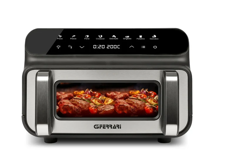 Ⓜ️🔵🔵🔵 G3FERRARI Friggisano BBQ - [📦🚨Spedizione immediata!🚚💨] Friggitrice ad aria con funzione barbecue, essiccatore, pizza, forno, pane, grigliata e molto altro! BPA e PFOSA safe, con ricettario cartaceo incluso