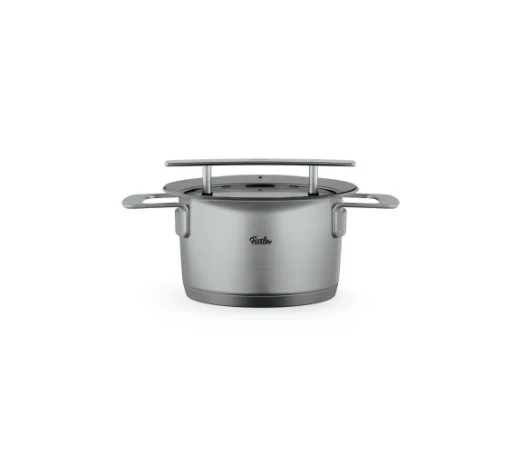 Ⓜ️🔵🔵🔵 Fissler Pentola - Pentola, Serie Phi Collection, Capacità 1.9 Litri, Diametro 16 cm, Acciaio inox satinato (esterna)/ Acciaio inox lucidato (interna), Manici in acciaio inox, Coperchio in vetro, Fondo Fissler CookStar