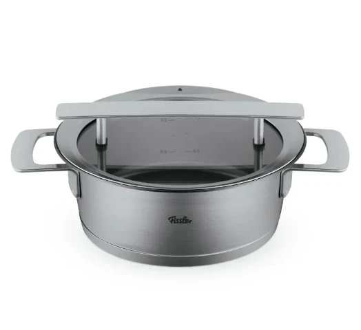 Ⓜ️🔵🔵🔵 Fissler Casseruola - Casseruola, Serie Phi Collection, Capacità 2.3 Litri, Diametro 20 cm, Acciaio inox satinato (esterna)/ Acciaio inox lucidato (interna), Manici in acciaio inox, Coperchio in vetro, Fondo Fissler CookStar