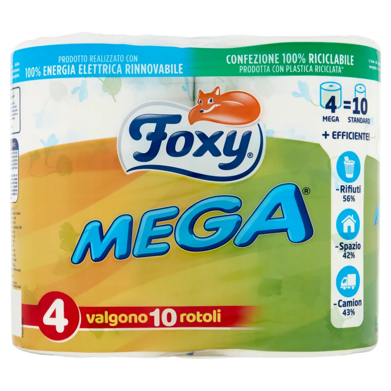 Foxy Carta Igienica Mega Decorata 2Veli 4Rotoli