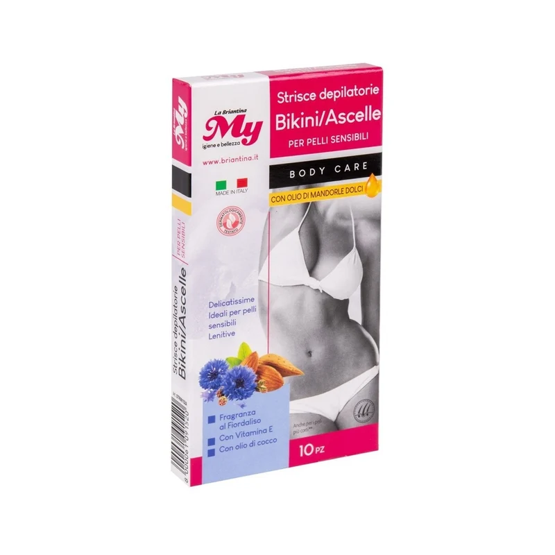 Strisce Depilatorie Bikini/Ascelle 10 Pz Sensib