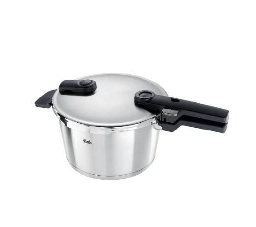 Ⓜ️🔵🔵🔵 Fissler Vitaquick Premium - Pentola a pressione, Capacità 4.5 Litri, Diametro 22 cm, Acciaio inox satinato (esterna)/ Acciaio inox lucidato (interna), Fondo Superthermic, 2 impostazioni di cottura
