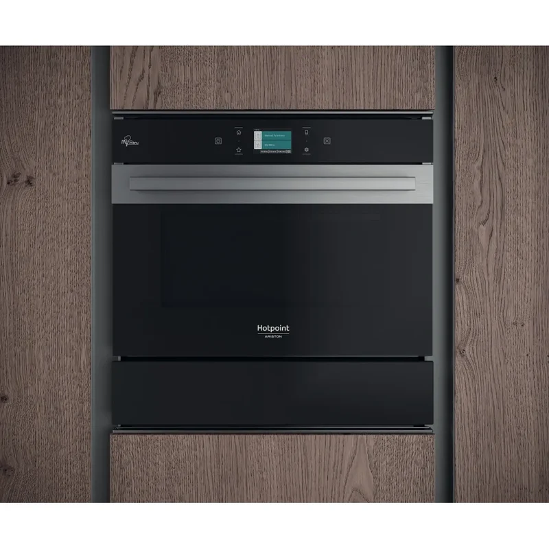 Ⓜ️🔵🔵🔵 Hotpoint ARISTON MP 9P6 IX HA - Forno a microonde da incasso, combinato grill, con funzione vapore, crisp e ventilato, acciaio inox e vetro nero