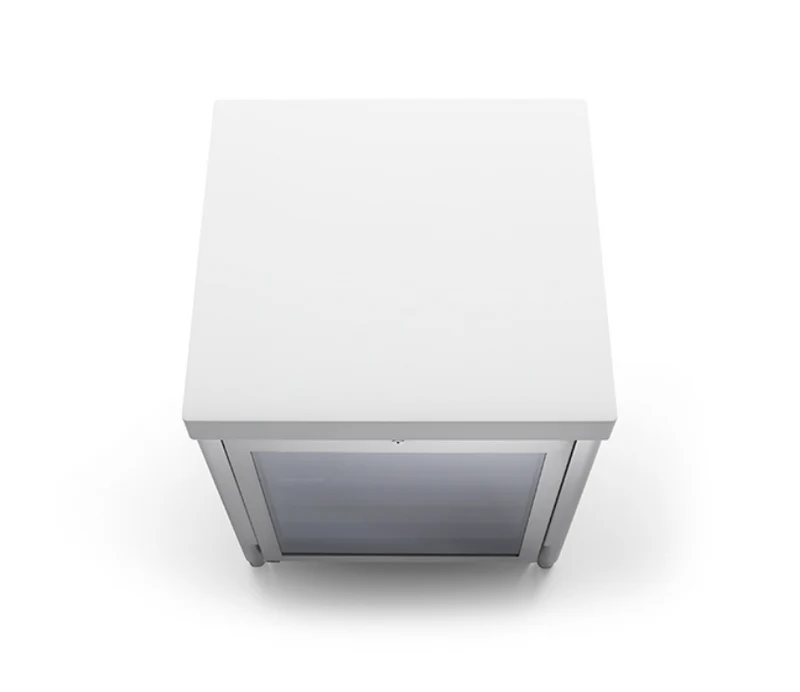 Ⓜ️🔵🔵🔵 Alpes 70C-CANTINA-2 - LIBERI IN CUCINA, elemento Contenimento, mobile cantina in acciaio inox con top ceppo in legno di carpino trattato con olio biologico, largo 70cm, profondo 65cm, alto 90cm. Cantina NON INCLUSA NEL PREZZO