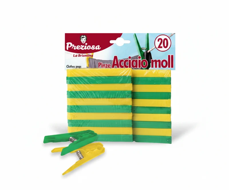 Preziosa Pinze Bucato Acciaio Moll 20Pz
