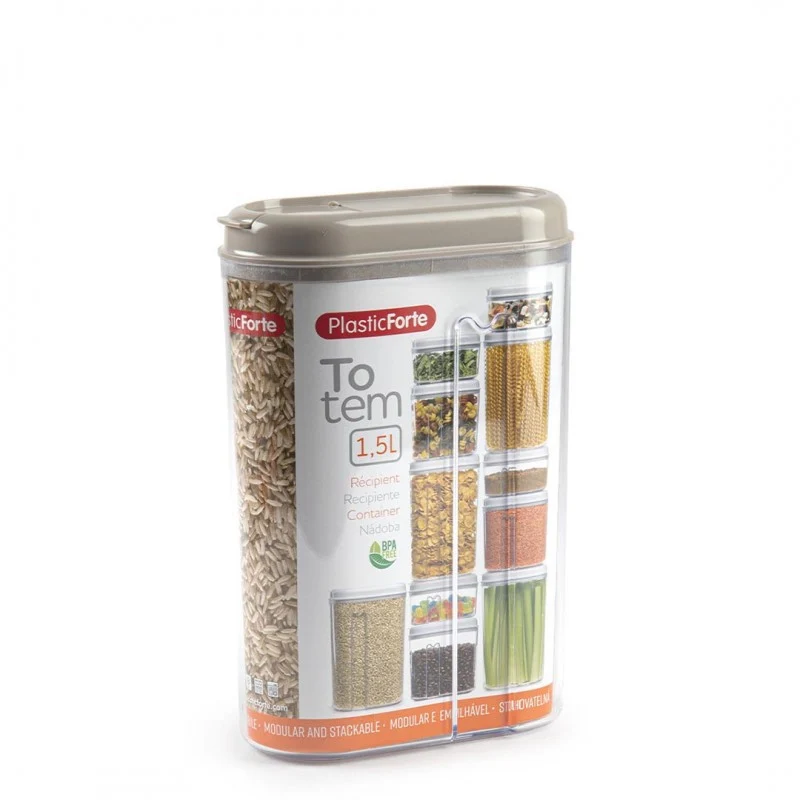 PlasticForte® Recipiente Totem 1,5L Ps21