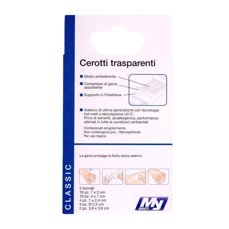MyDoct Cerotti Trasparenti Assortiti 30Pz.