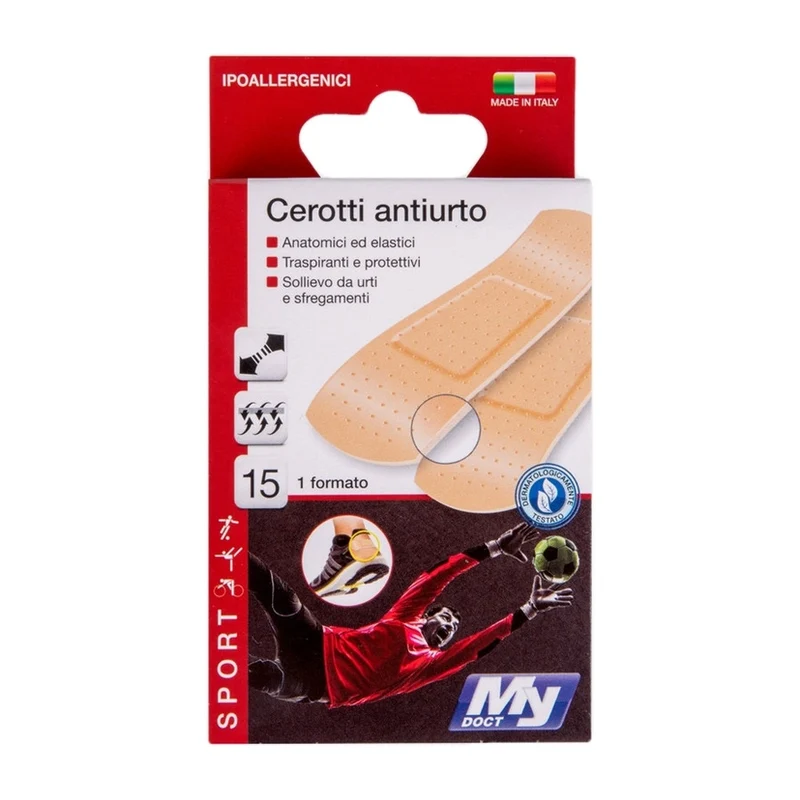 MyDoct Cerotti Medi Sport Colore Pelle 15Pz