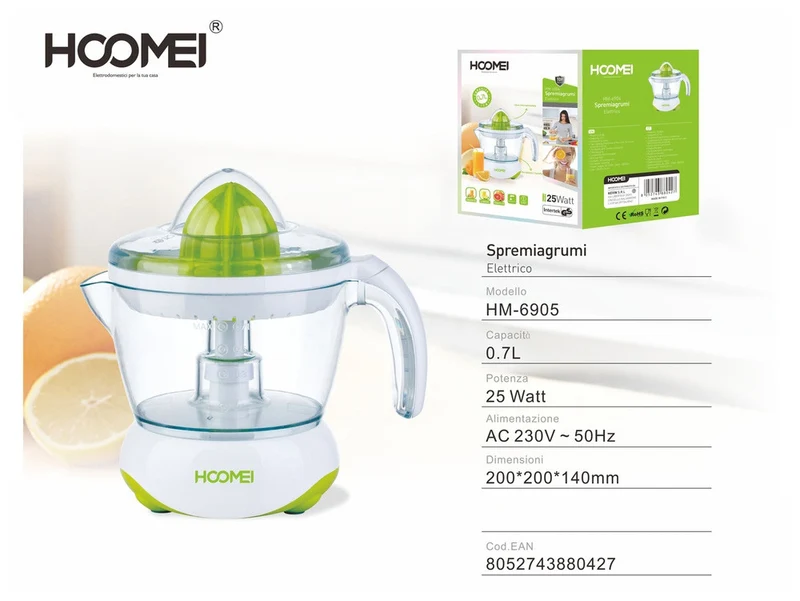 Hoomei Spremiagrumi elettrico 0.7L