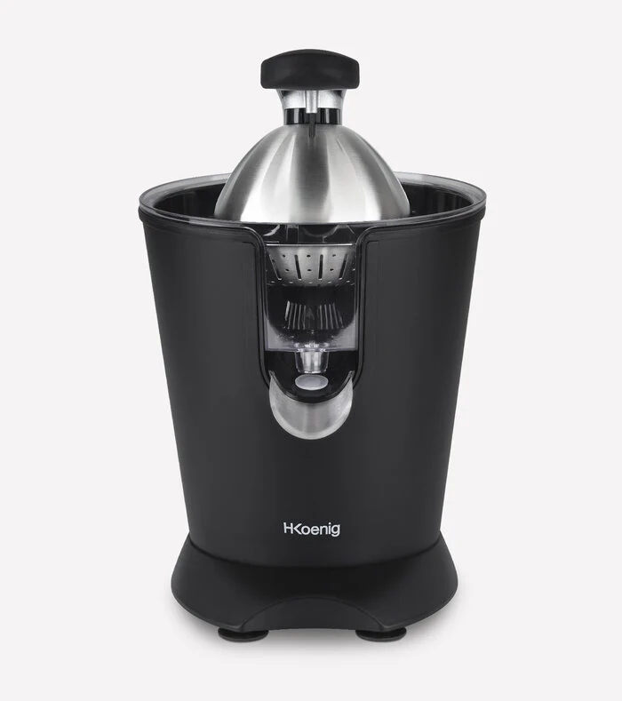 Ⓜ️🔵🔵🔵 H.Koenig AGR82 - Spremiagrumi altissima qualità, SENZA BPA GARANTITO, corpo in acciaio inox, rivestimento BLU NOTTE OPACO, lavabile in LAVASTOVIGLIE, con BRACCIO IN ACCIAIO INOX ROBUSTISSIMO