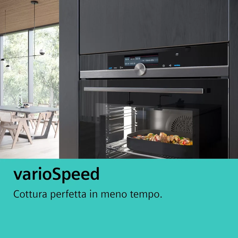 Ⓜ️🔵🔵🔵 SIEMENS HN678G4S6 - Forno combinato tradizione e microonde, 3 ANNI GARANZIA, funzione PIROLISI, IDROLISI e IMPULSI VAPORE, incasso 60cm, INOX