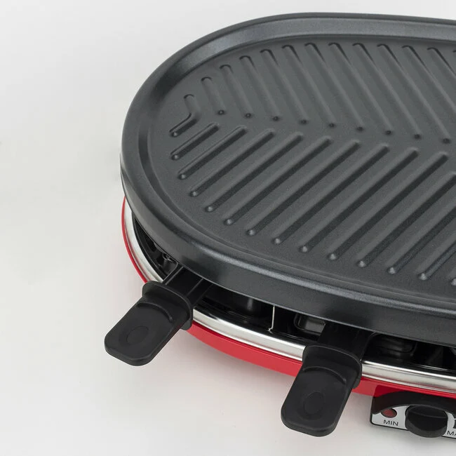 Ⓜ️🔵🔵🔵 H.Koenig RP418 - [📦🚨Spedizione immediata!🚚💨] Raclette 4 funzioni, 8 persone, grill raclette, pietra di granito, grill e piastra per pancake