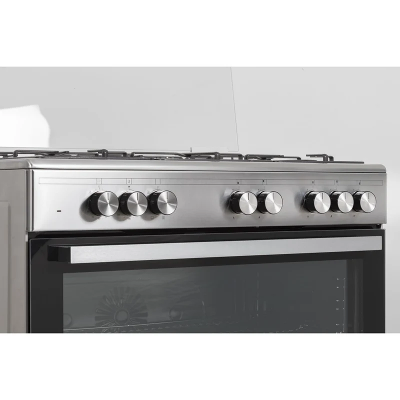 Ⓜ️🔵🔵🔵 LA GERMANIA SE965EX - Cucina ACCIAIO INOX 90 cm, tuttoforno elettrico, 5 fuochi gas SENZA COPERCHIO, Classe A